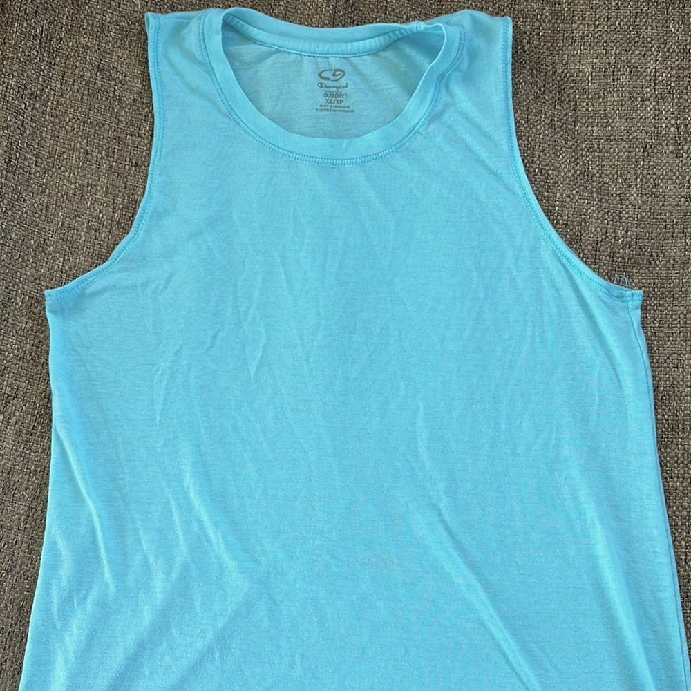 C9 Champion Duo Dry Blue Sleeveless High Low Athletic Tank Top XS